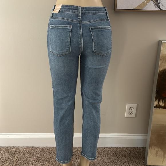 Kut from the Koth Reese Fab Ab Rhinestone HighWaist Ankle Slim Straight Leg Jean - Picture 7 of 8